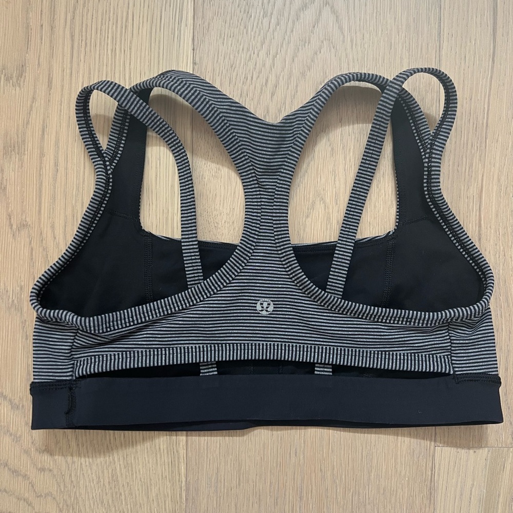 Lululemon Striped Black Sports Bra